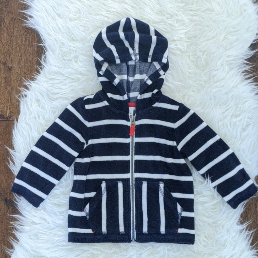 Hanna Andersson Blue and White Zip Up Size 85